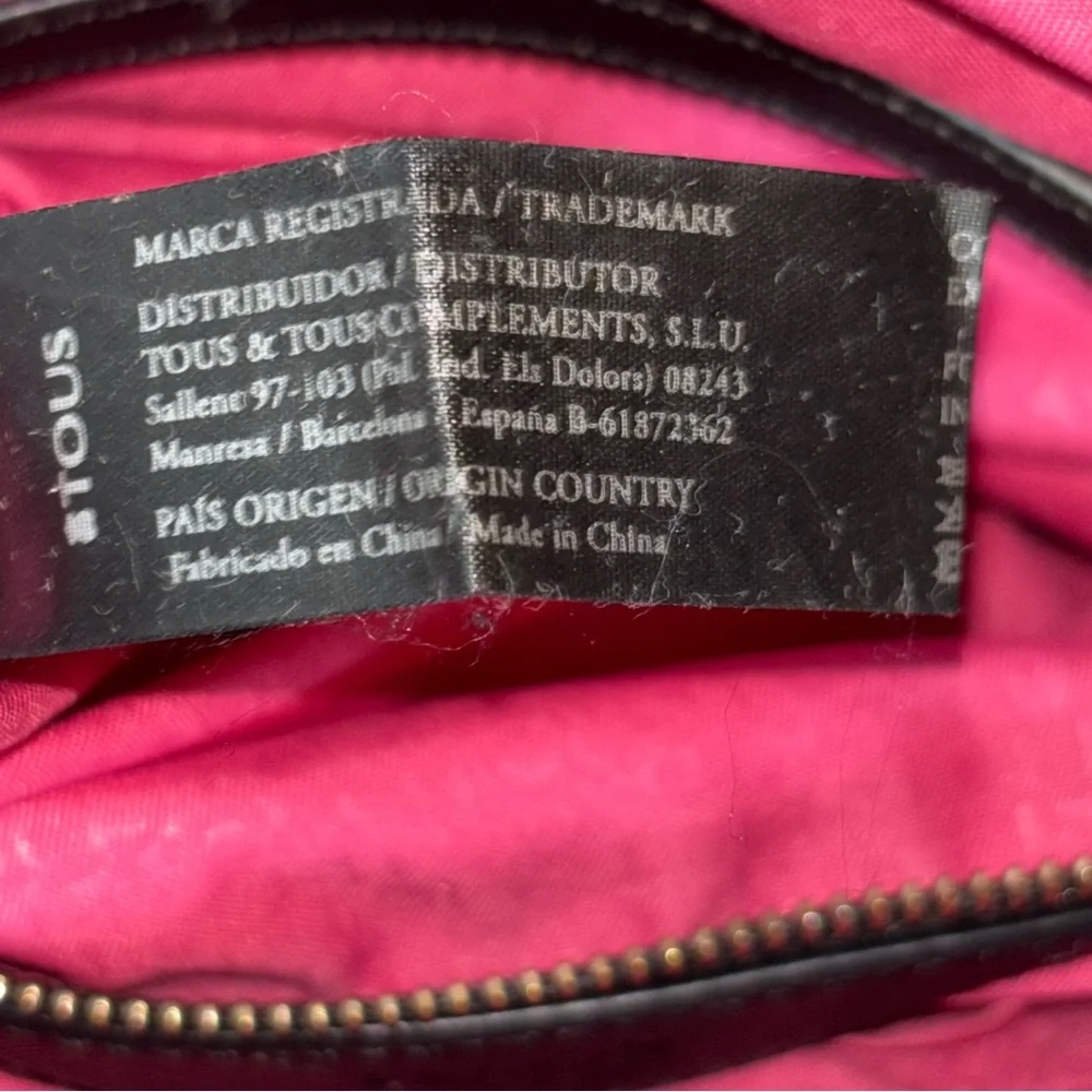 TOUS Brunock Chain Black Satchel Bag